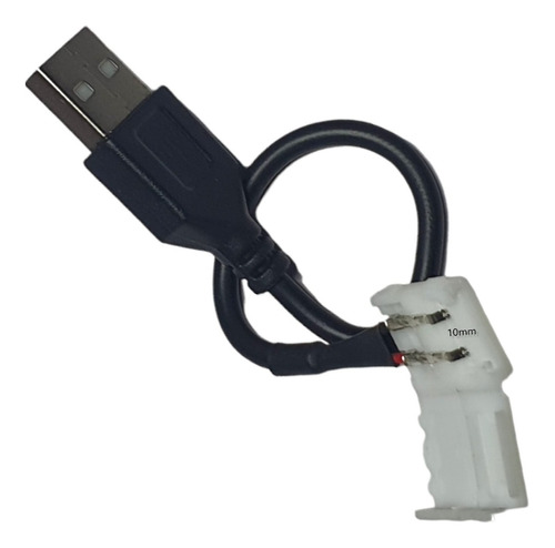 5pzs Conector Clip Presion Tira Led 10mm- Usb Sin Soldar