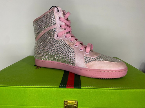Glitter Trainers Gucci Pink #23.5 Mx