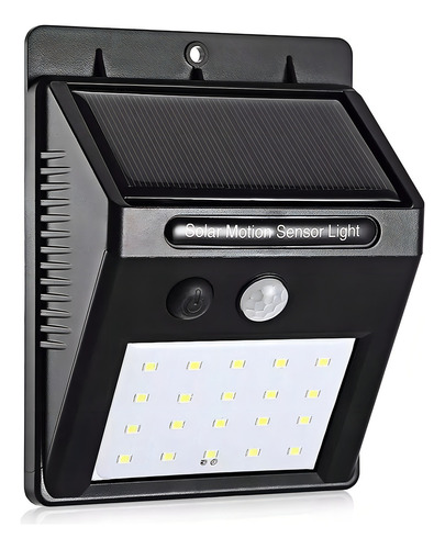 Refletor Luminaria Sensor De Presença Energia Solar Led Cor Da Carcaça Preto Cor Da Luz Branco-frio