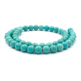 Pasta Turquesa Azul 8mm Piedra Bisuteria Pulsera 1 Tira