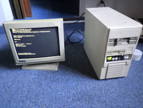 Computadora Antigua Retro C/ Impresora Y Accesorios Funciona