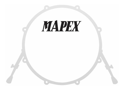 Adesivo P/ Bumbo Mapex Antiga 30cm - Vinil Premium Importado