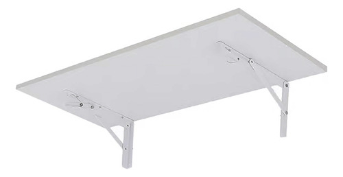 Mesa Dobravel Branca De Madeira Com Suporte Dobravel 39x60