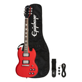 Guitarra Eléctrica EpiPhone Power Player Sg Lava Red 