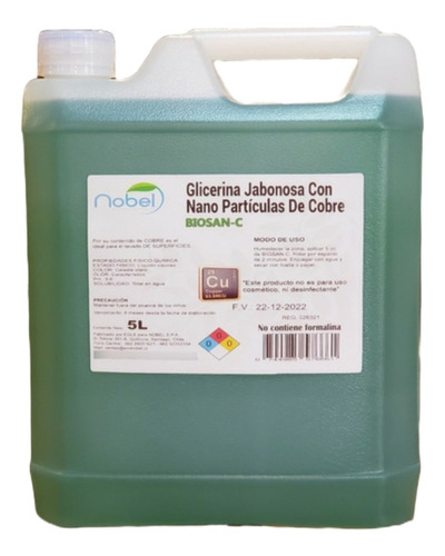 Jabón Desinfectante / Con Nano Partículas De Cobre / 5 Lts