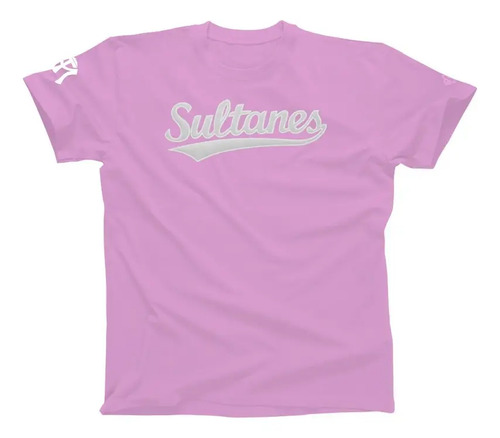 Playera Sultanes Cuello Redondo Dama Color Rosa Letras Blanc