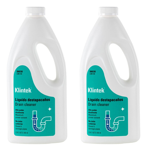 Kit 2 Botes De Liquido Destapacaños De 946ml, Klintek