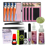 Kit Para Extensão De Cílios + Cola Elite 5ml Hs10 + Brinde