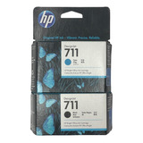 Cartuchos Kit X2 Hp 711 N 38ml + 711 Cian Originales