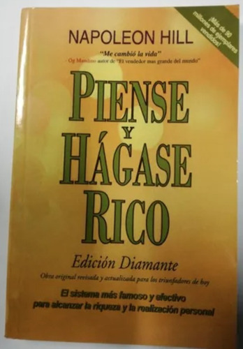 Libro Piense Y Hágase Rico Napoleon Hill Edición Diamante