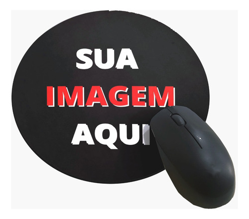 10 Mouse Pad Redondo Sua Logo Foto Personalizado Empresa