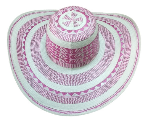 Sombrero Vueltiao 27 Fibras Rosa Extrafino