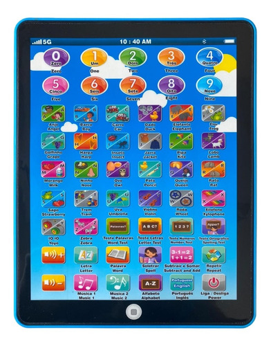 Tablet Interativo Infantil De Crianças Bilingue Educativo