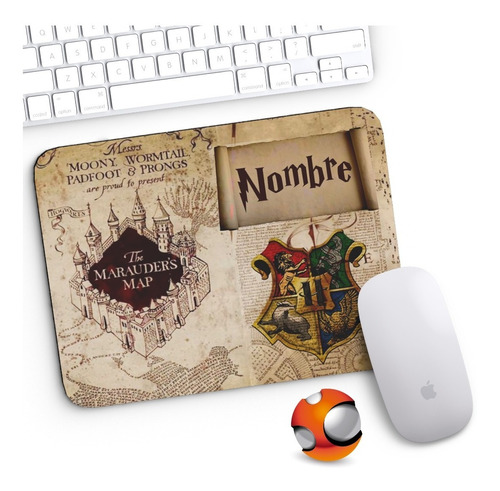 Mouse Pad Harry Potter Personalizado Con Tu Nombre Full