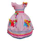 Vestido Caipira Infantil,vestido De Festa Junina Luxinho