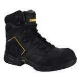 Bota Industrial Hombre Jeep 5113 Negro Con Punta Redonda Msi