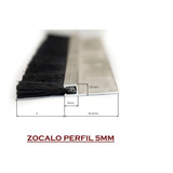 Zocalo Fijo Cepillo Para Puertas 90cm