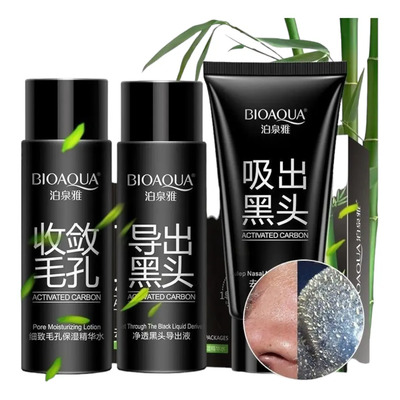 Bioaqua mascarilla negra set antiacné, elimina puntos negros en piel grasa | MercadoLibre