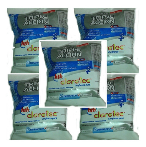 Pastillas Triple Accion Clorotec 1 Kg 5 Unidades