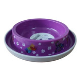 Plato Plástico Morado Antihormiga 210ml Friends Moderna