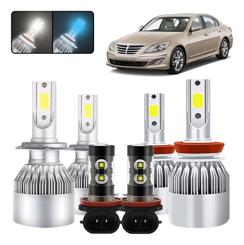 Kit De Focos Led H7 H11 Para Hyundai Genesis 2009-2013