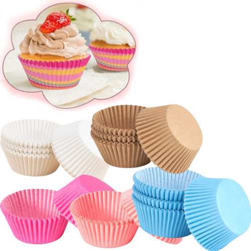 Capacillos De Colores  Para Cupcakes 500pz