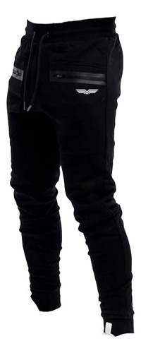 Pants Deportivo Hombre Jogger Slim Fit Zip Fugitive Trend