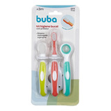 Kit Higiene Bucal Infantil Massageador Escova Limpador Buba