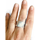 Anillo Ancho Plata 925 Abierto