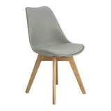 Silla Eames Acolchada Dsw Y Madera Gris / Comedor Escritorio