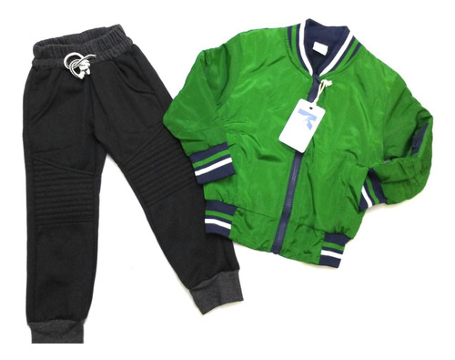 Combo Oferta  Chamarra Bombber + Pants Niño\bebe