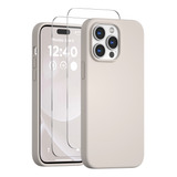 Coffker Funda De Silicona Para Iphone14 Pro Max+2protectores