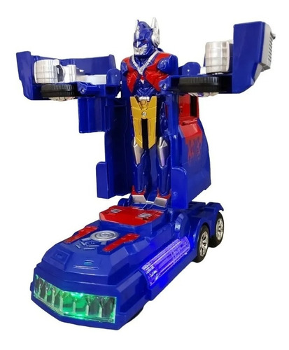 Juguete 2 En 1 Camión Convertible Transformers Optimus Luces