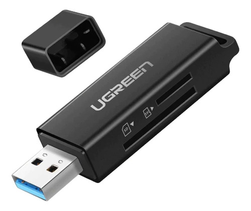 Lectora De Tarjeta 2 En 1 Sd Y Tf Usb 3.0 Negro Ugreen