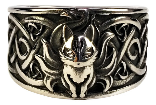 Anillo Zorro Totem Astucia Creatividad Protector Acero Inoxi