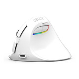 Mouse Vertical Sem Fio Recarregável Delux  M618 Mini White