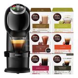 Cafetera Genio S Plus Black + Cápsulas De Café X6 Cajas Color Negro