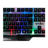 Combo Teclado Y Mouse Gamer Wb 550 Luces Alambrico Trae Ñ