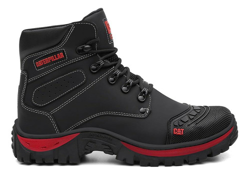 Bota Caterpillar Masculina Couro Reforçada Coturno Top Nl227