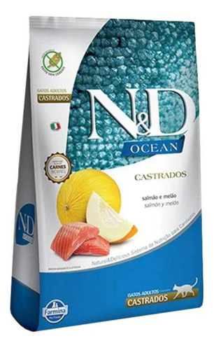 Alimento Para Gato N&d Castrado Salmon Y Melon 1.5kg