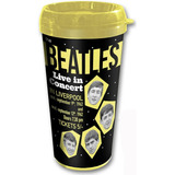 The Beatles Vaso Plástico Con Tapa 11 Oz En Caja Para Regalo
