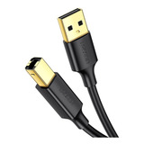 Cable Impresora Scanner Ugreen Usb B 480 Mbps 1.5m Usb A 2.0