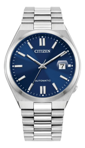 Reloj Citizen Tsuyosa Nj0150-56l Para Hombre Ewatch Color De La Correa Plateado Color Del Bisel Plateado Color Del Fondo Azul Marino