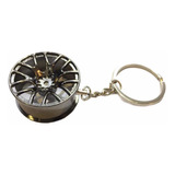 Llavero Souvenir Rin Auto Tunning Jdm Car Wheel Keychain Blk