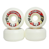 Roda De Skate Moska 54 Mm Branca 53d, 101a Profissional