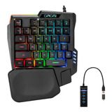 Teclado Para Juegos Chonchow Con Una Sola Mano Rainbow Led L