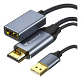 Foinnex Convertidor Hdmi A Displayport De Aluminio, No Dp A 