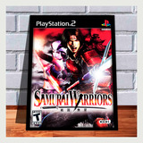 Quadro Decorativo Capa A4 25x33 Samurai Warriors Ps2