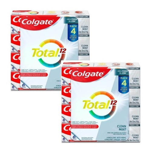 Crema Dental Colgate Total 12 Multiprotección 8pz De 150ml