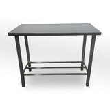 Mesa Bancada 0,90x0,70cm Aço Inox Com Prateleira Gradeada